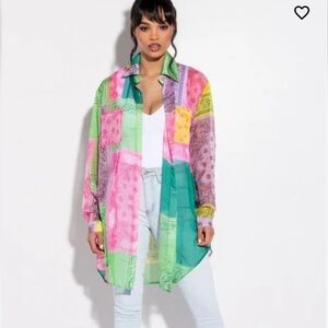 Akira Mesh Bandana Long Shirt